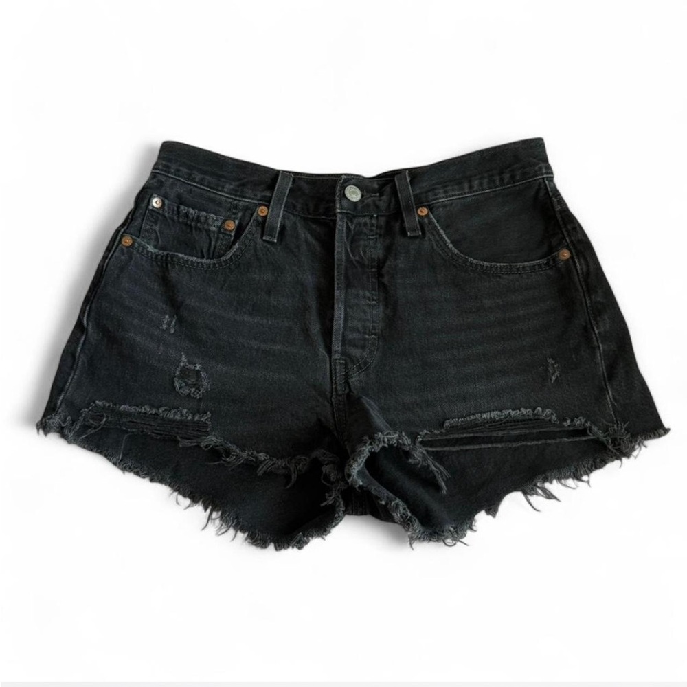 Levi's 501 Black Denim Shorts